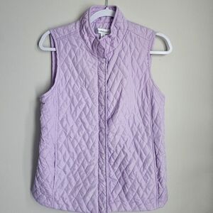 Croft&Barrow Light Weight Lavender Lilac Purple Quilted Vest Coastal Grandma